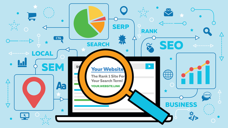 A depiction of how backlink and search engines work